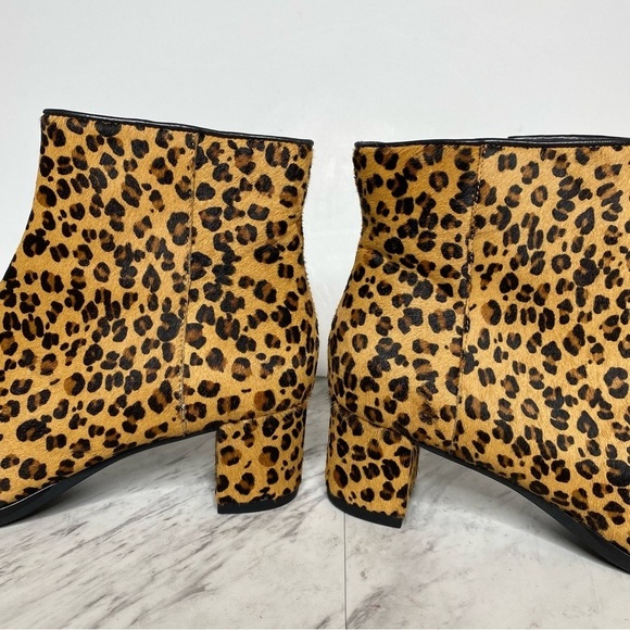 New! Via Spiga Vinson Cheetah Print Cow Fur Bootie 6M - Picture 8 of 15